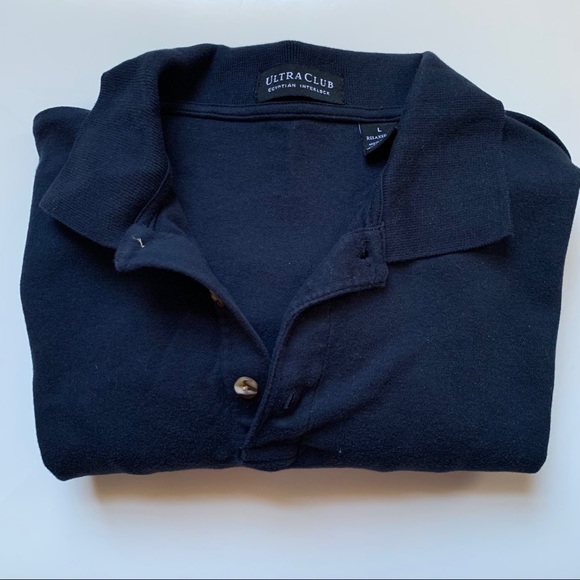 Men’s Relaxed LS Soft Cotton Polo Shirt - Picture 2 of 6